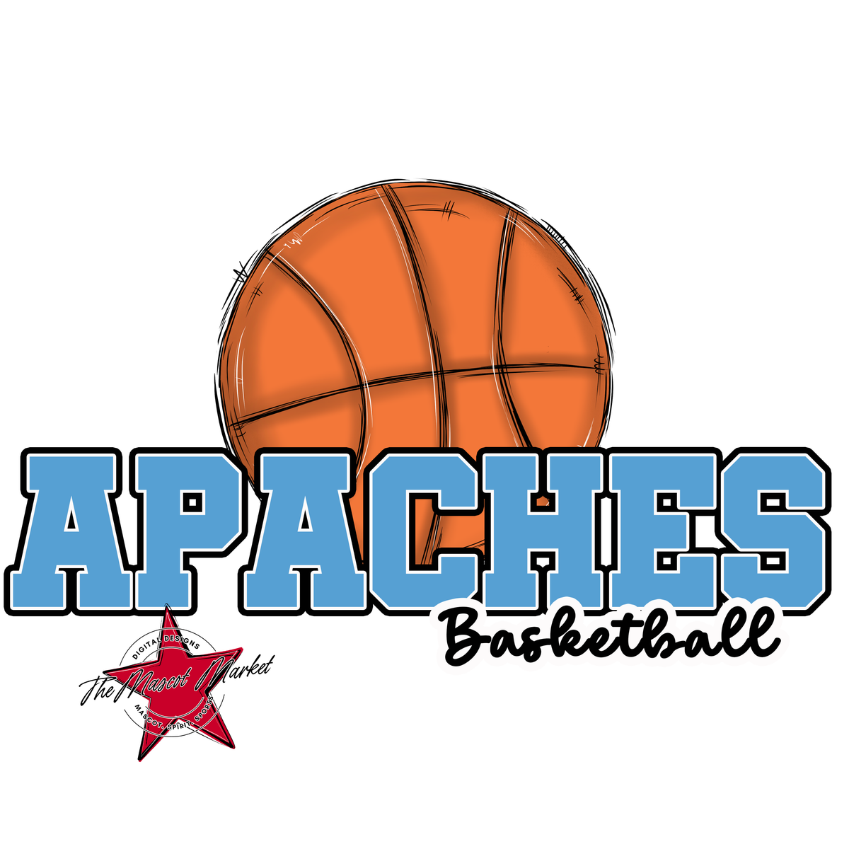 Apaches Varsity Basketball-Carolina Blue