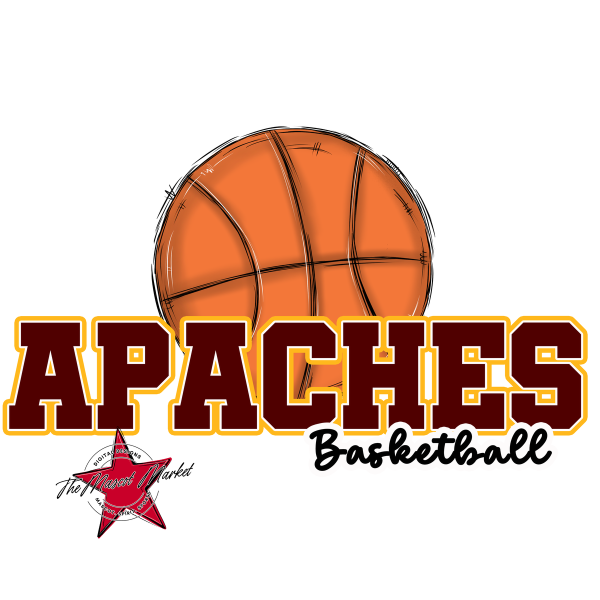 Apaches Varsity Basketball-Maroon & Yellow
