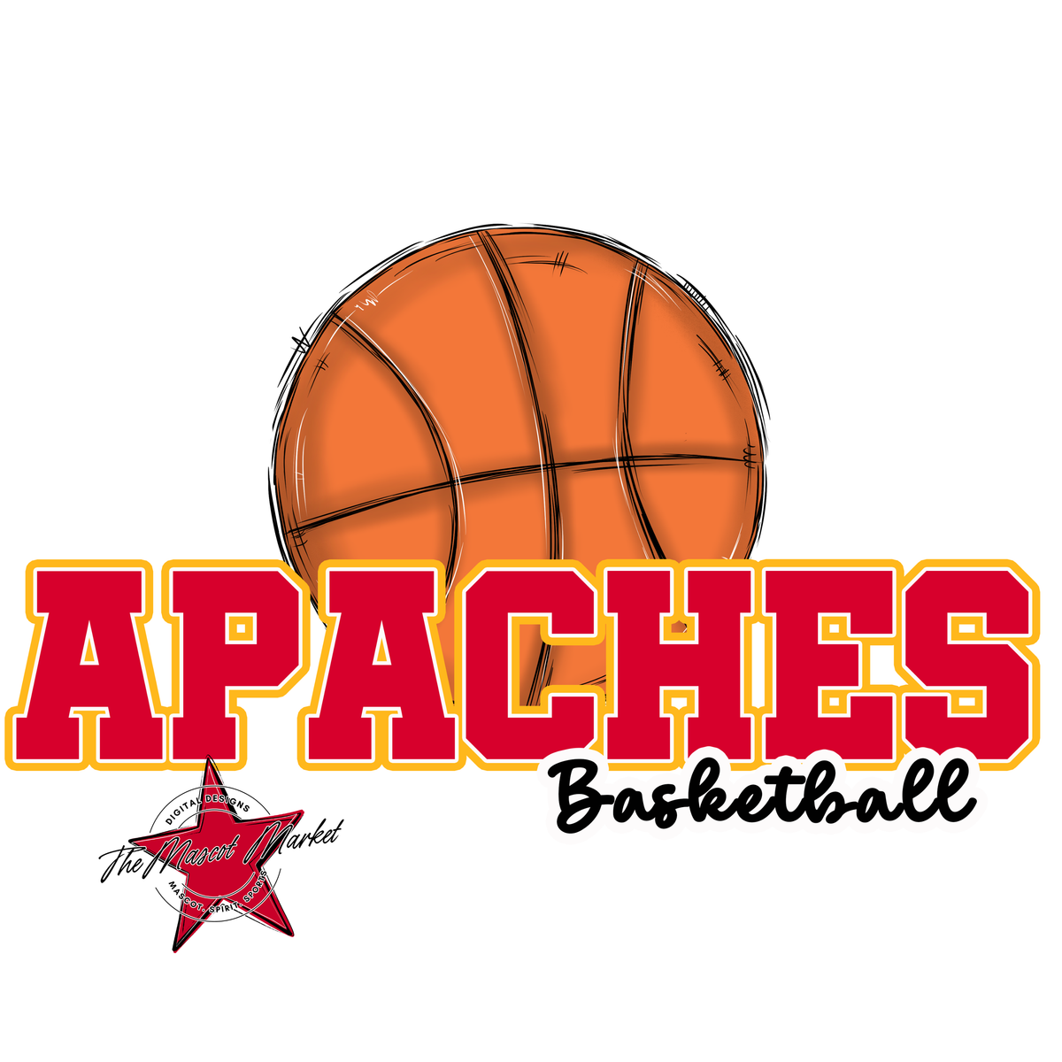 Apaches Varsity Basketball-Red & Yellow