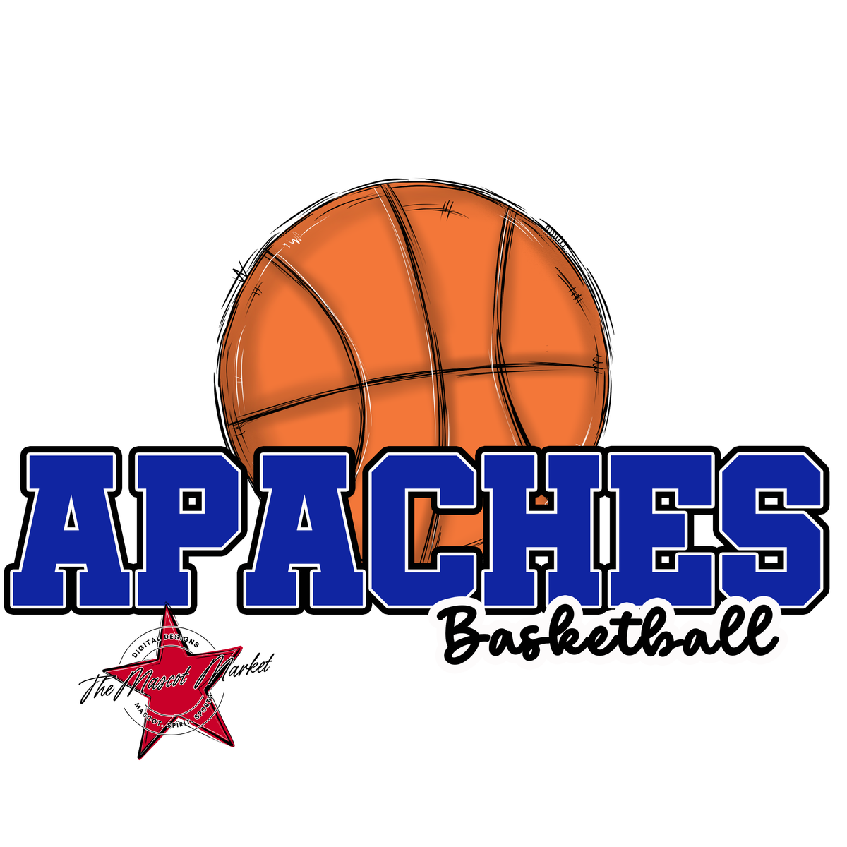 Apaches Varsity Basketball-Royal Blue