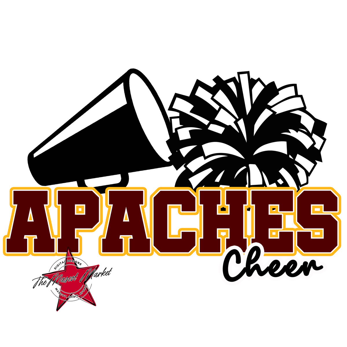 Apaches Varsity Cheer-Maroon & Yellow