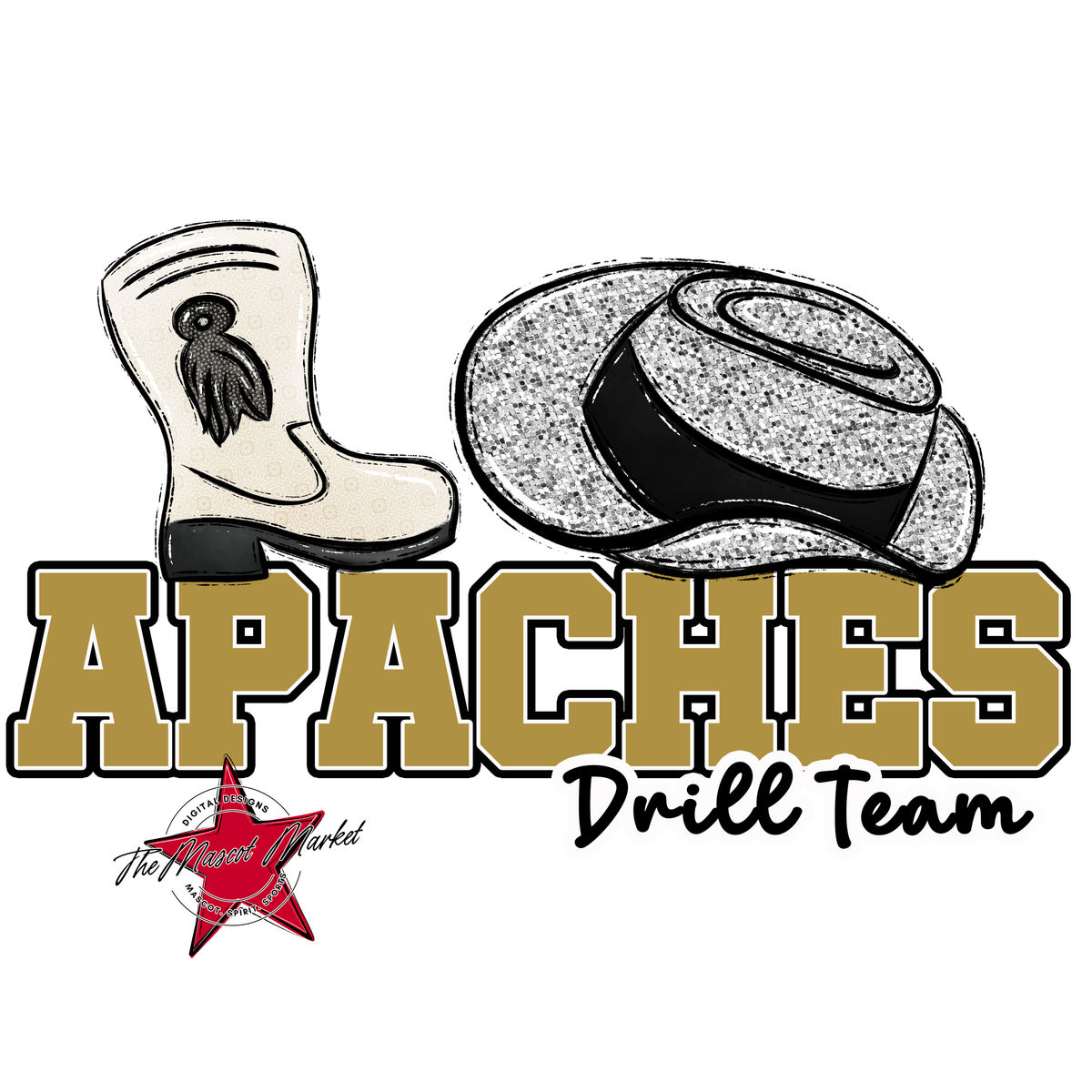 Apaches Varsity Drillteam-Gold