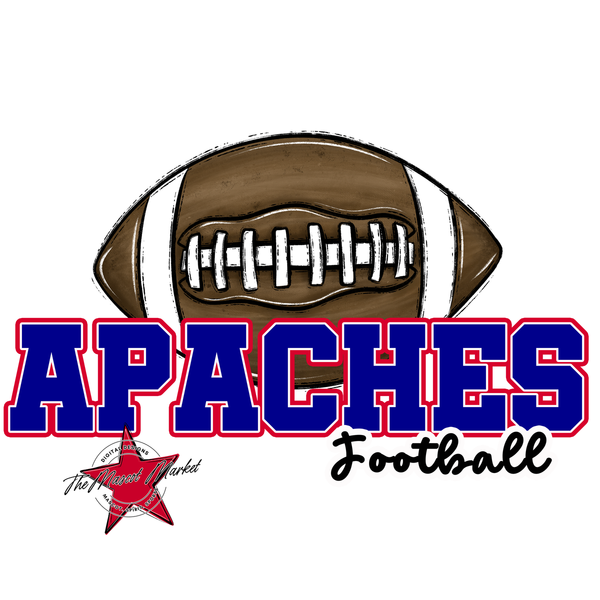Apaches Varsity Football-Blue & Red