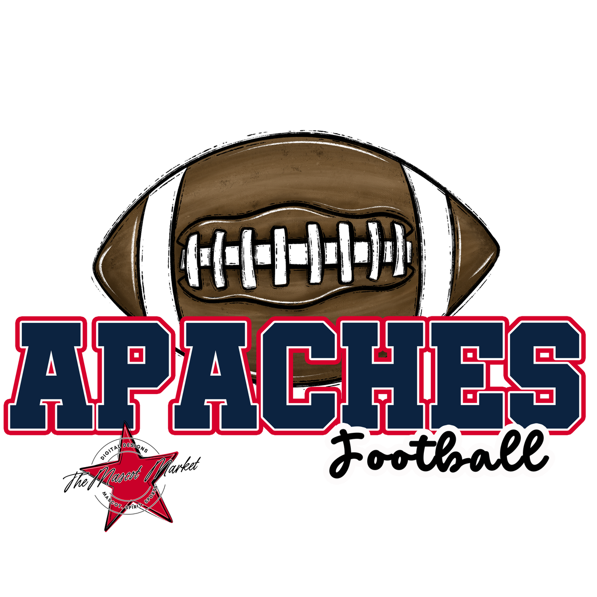 Apaches Varsity Football-Navy & Red