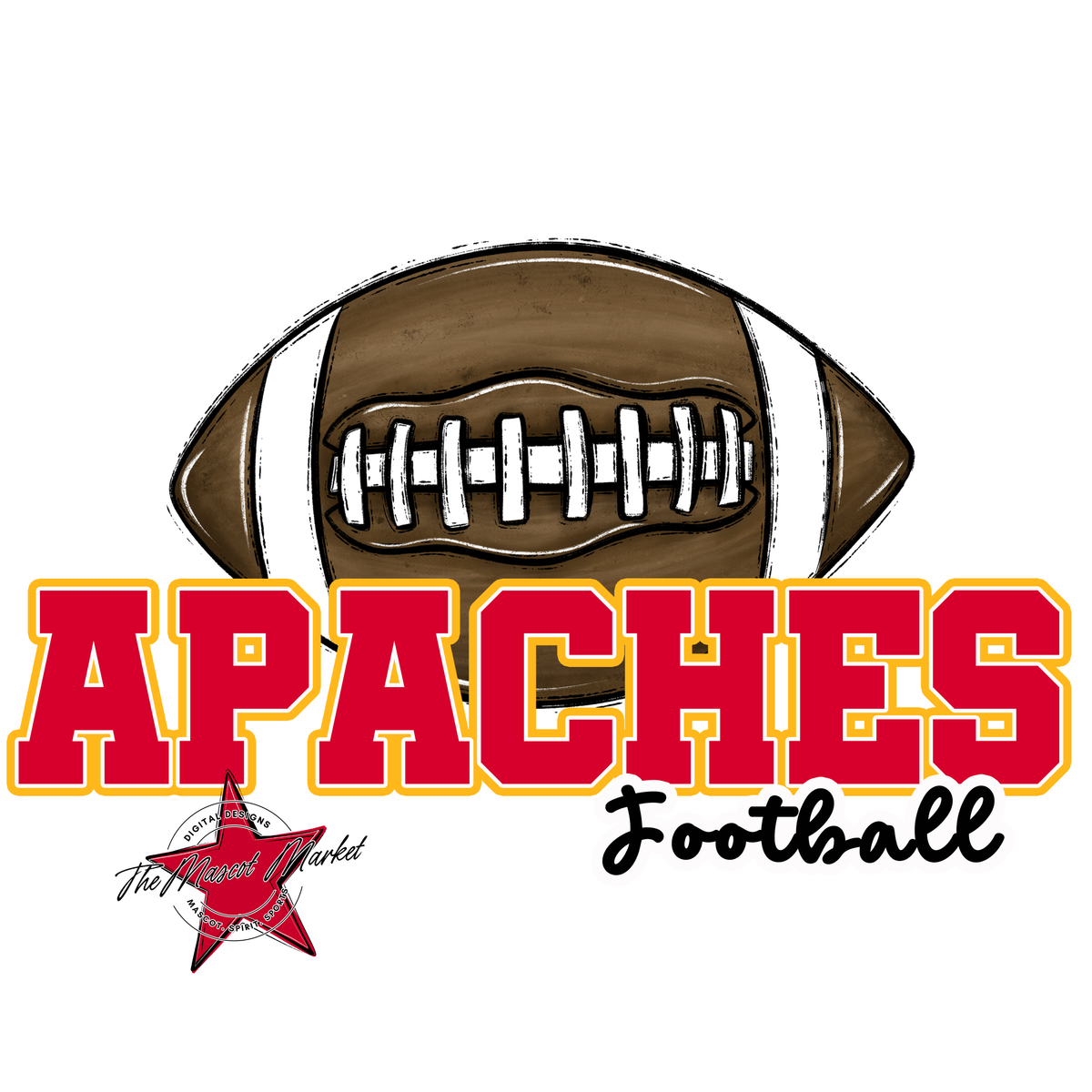 Apaches Varsity Football-Red & Yellow