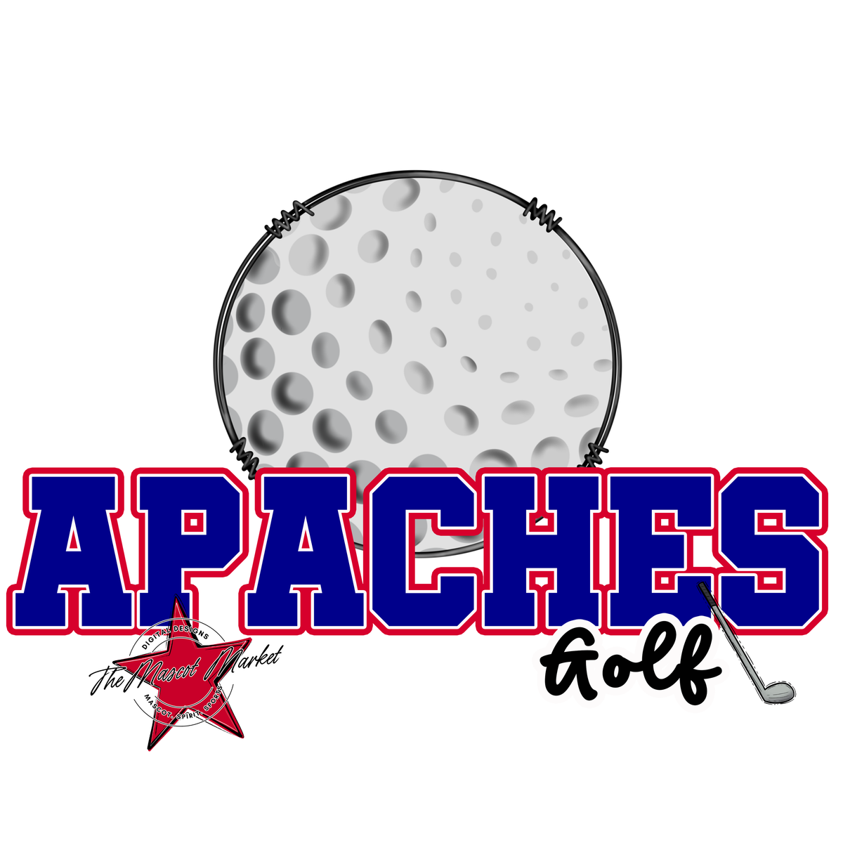 Apaches Varsity Golf-Blue & Red