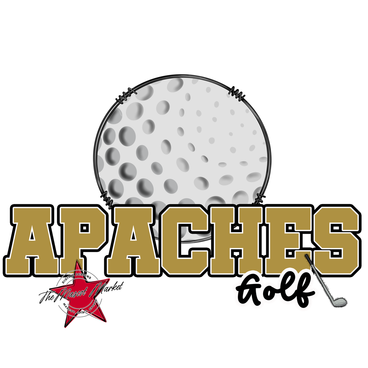 Apaches Varsity Golf-Gold
