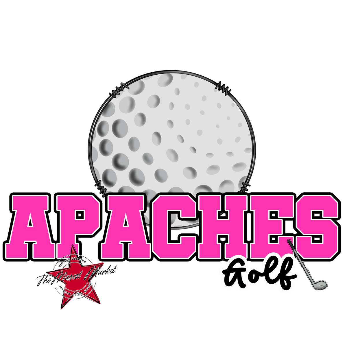 Apaches Varsity Golf-Pink