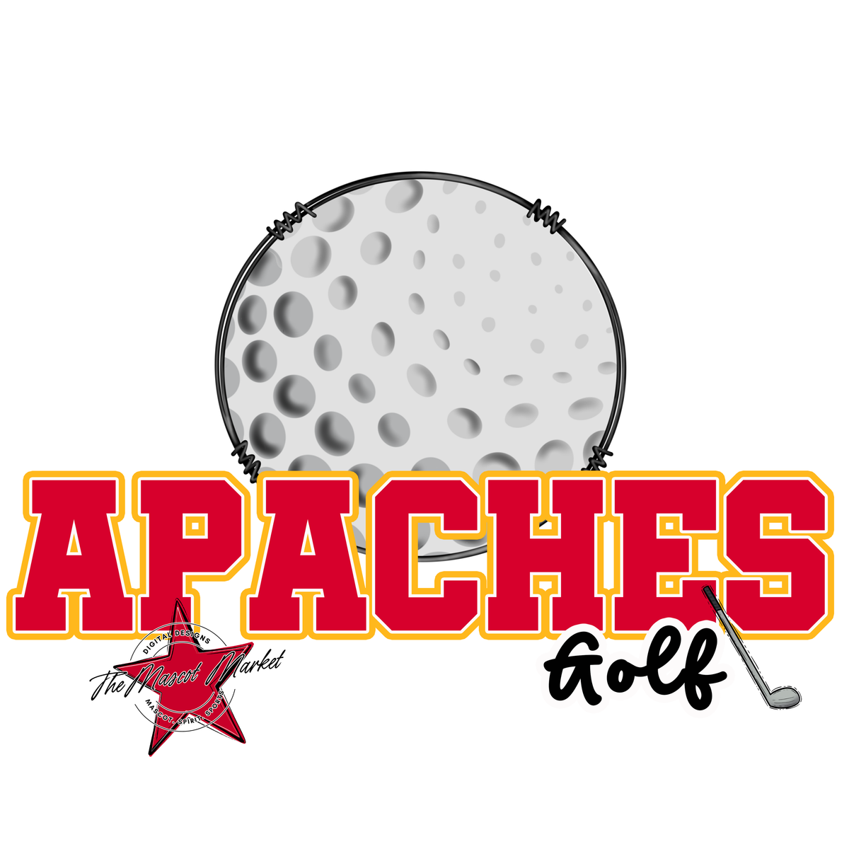 Apaches Varsity Golf-Red & Yellow