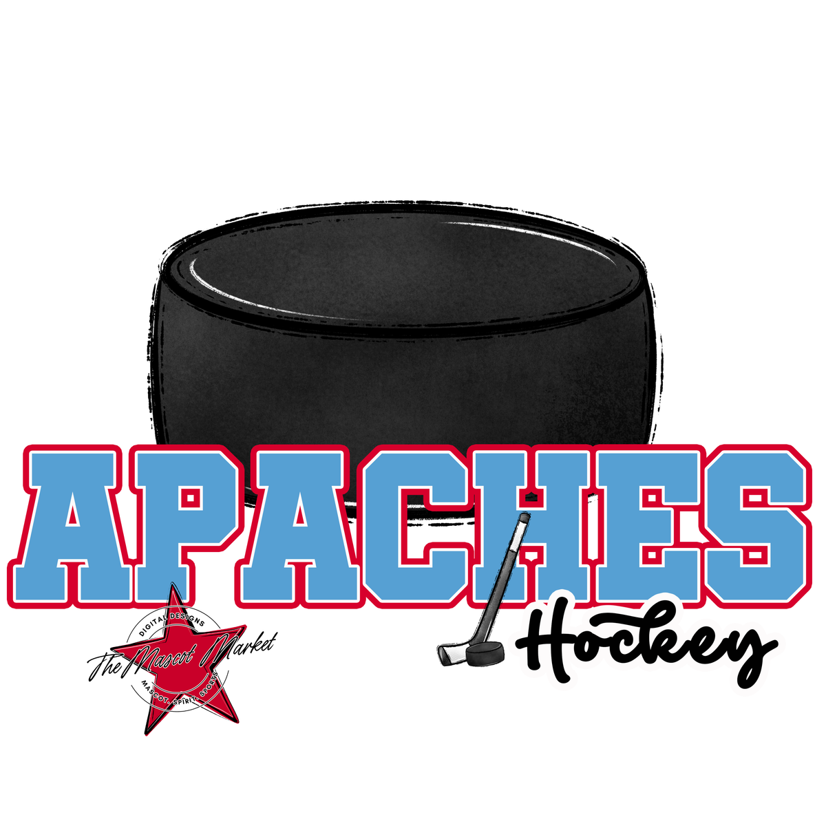Apaches Varsity Hockey-Carolina Blue & Red