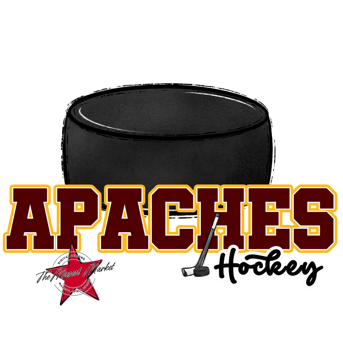Apaches Varsity Hockey-Maroon & Yellow