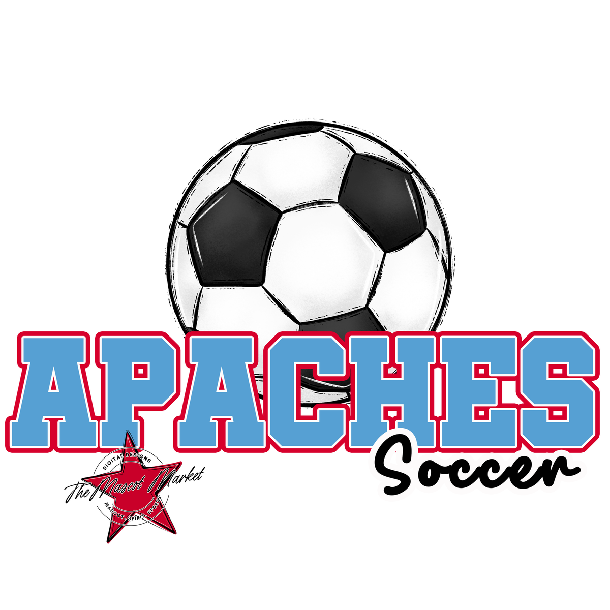 Apaches Varsity Soccer-Carolina Blue & Red