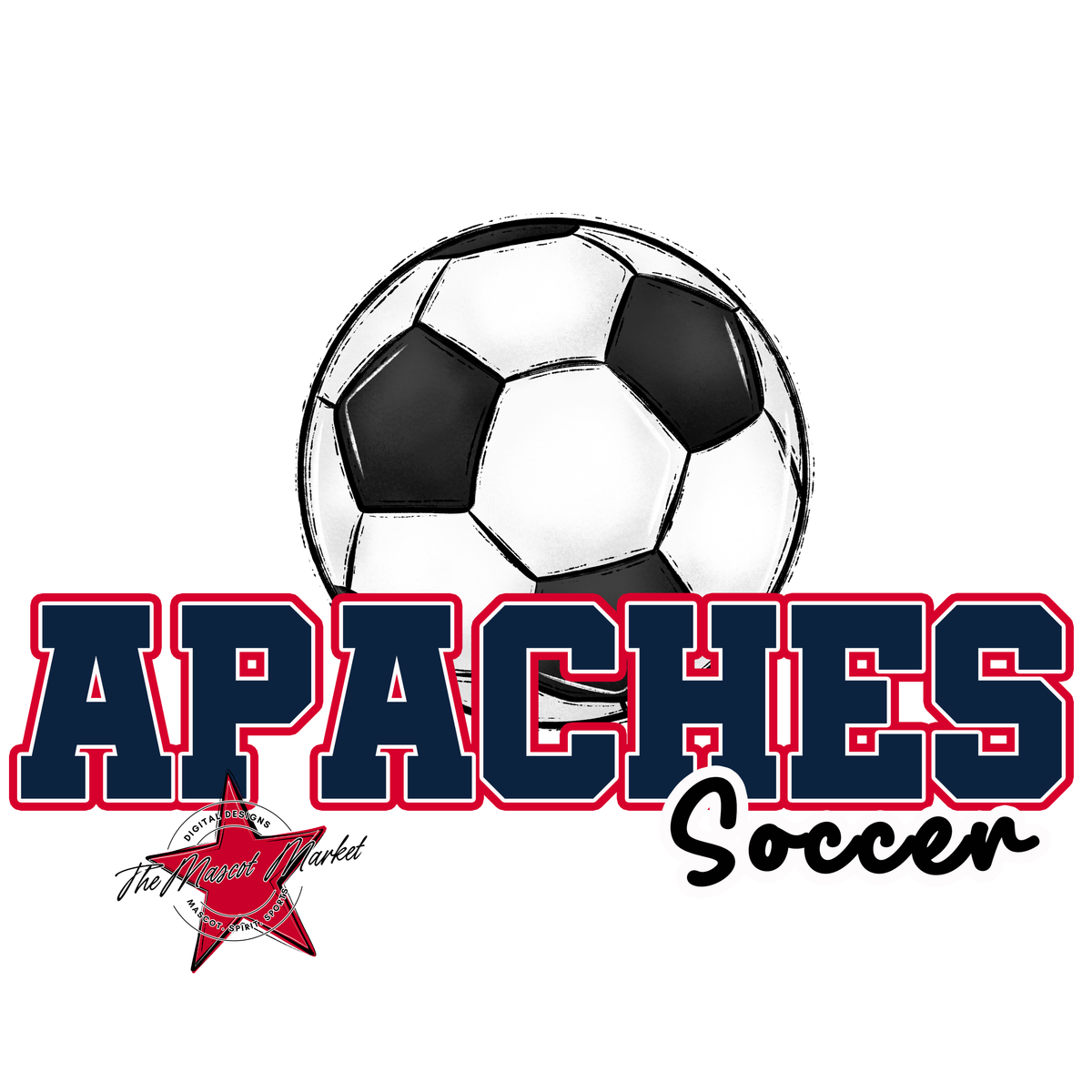 Apaches Varsity Soccer-Navy & Red
