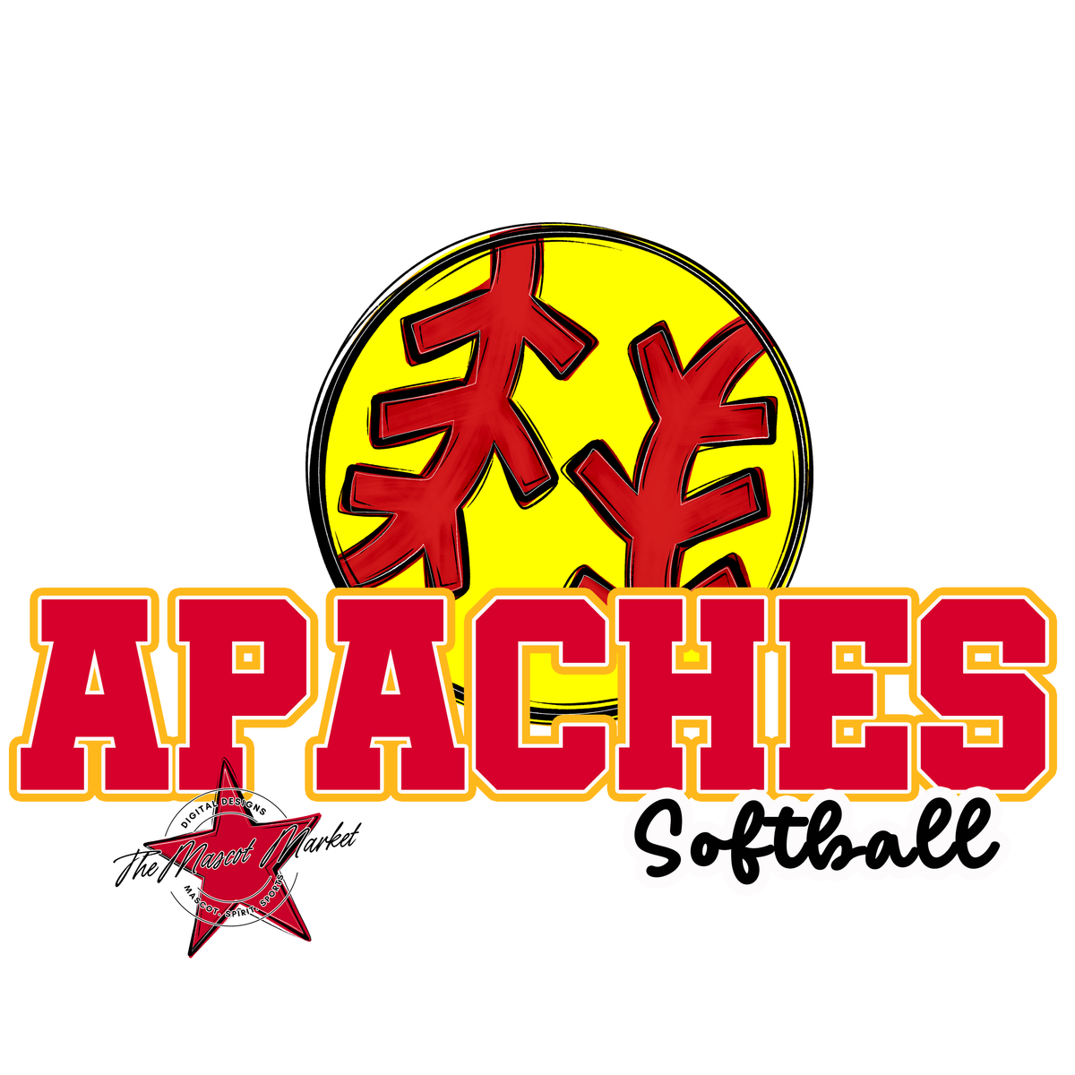Apaches Varsity Softball-Red & Yellow