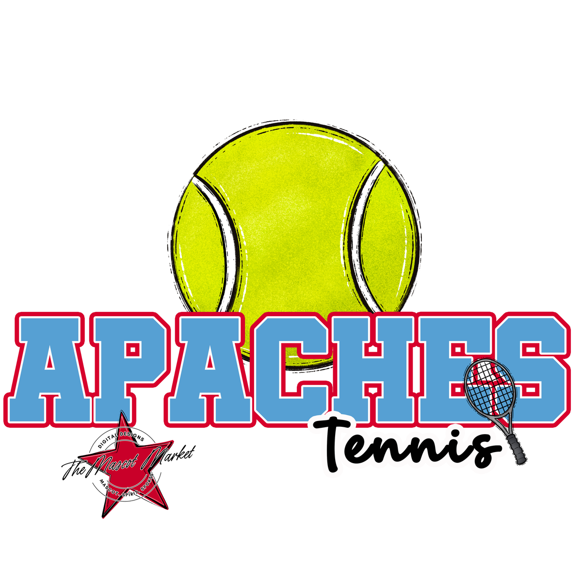 Apaches Varsity Tennis-Carolina Blue & Red