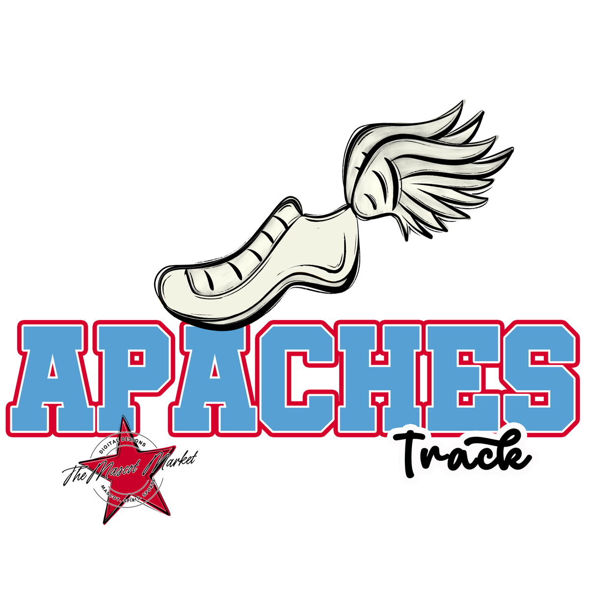 Apaches Varsity Track-Carolina Blue & Red