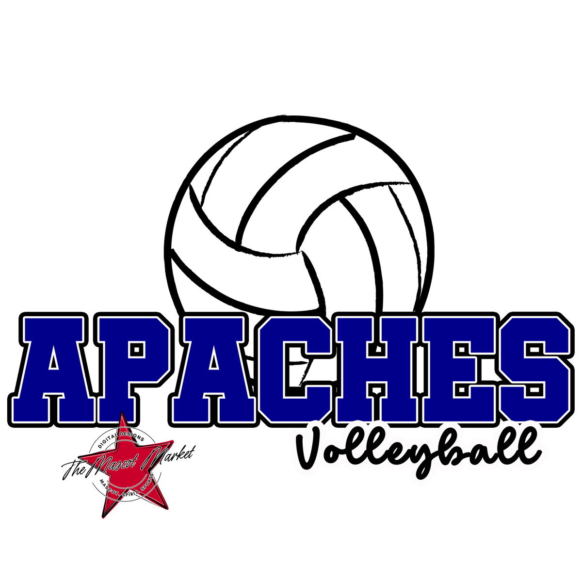 Apaches Varsity Volleyball-Blue