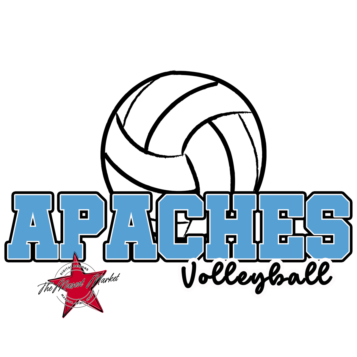 Apaches Varsity Volleyball-Carolina Blue