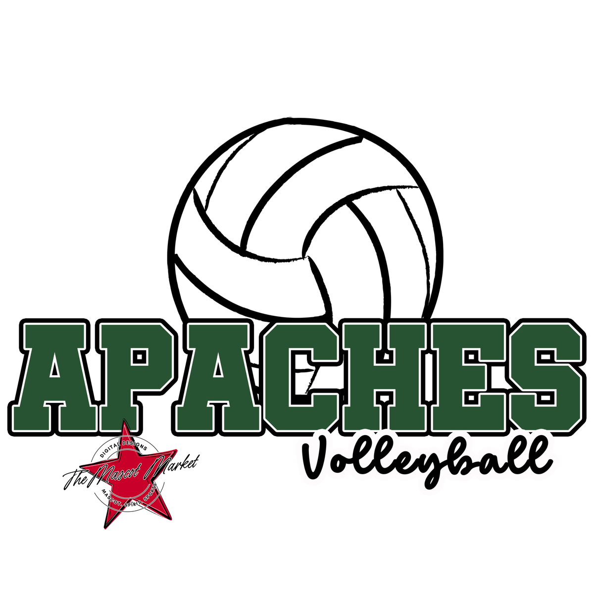 Apaches Varsity Volleyball-Green