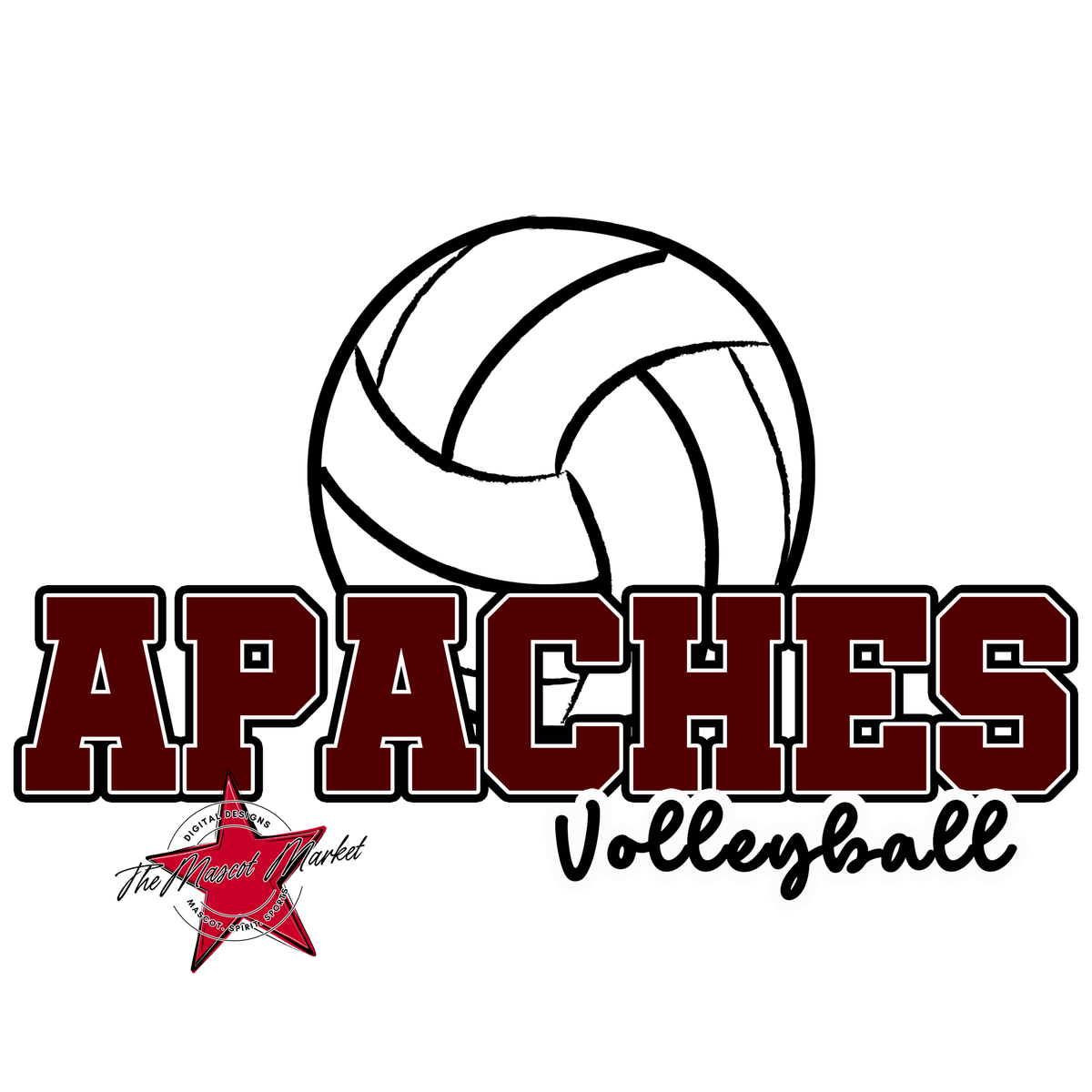 Apaches Varsity Volleyball-Maroon