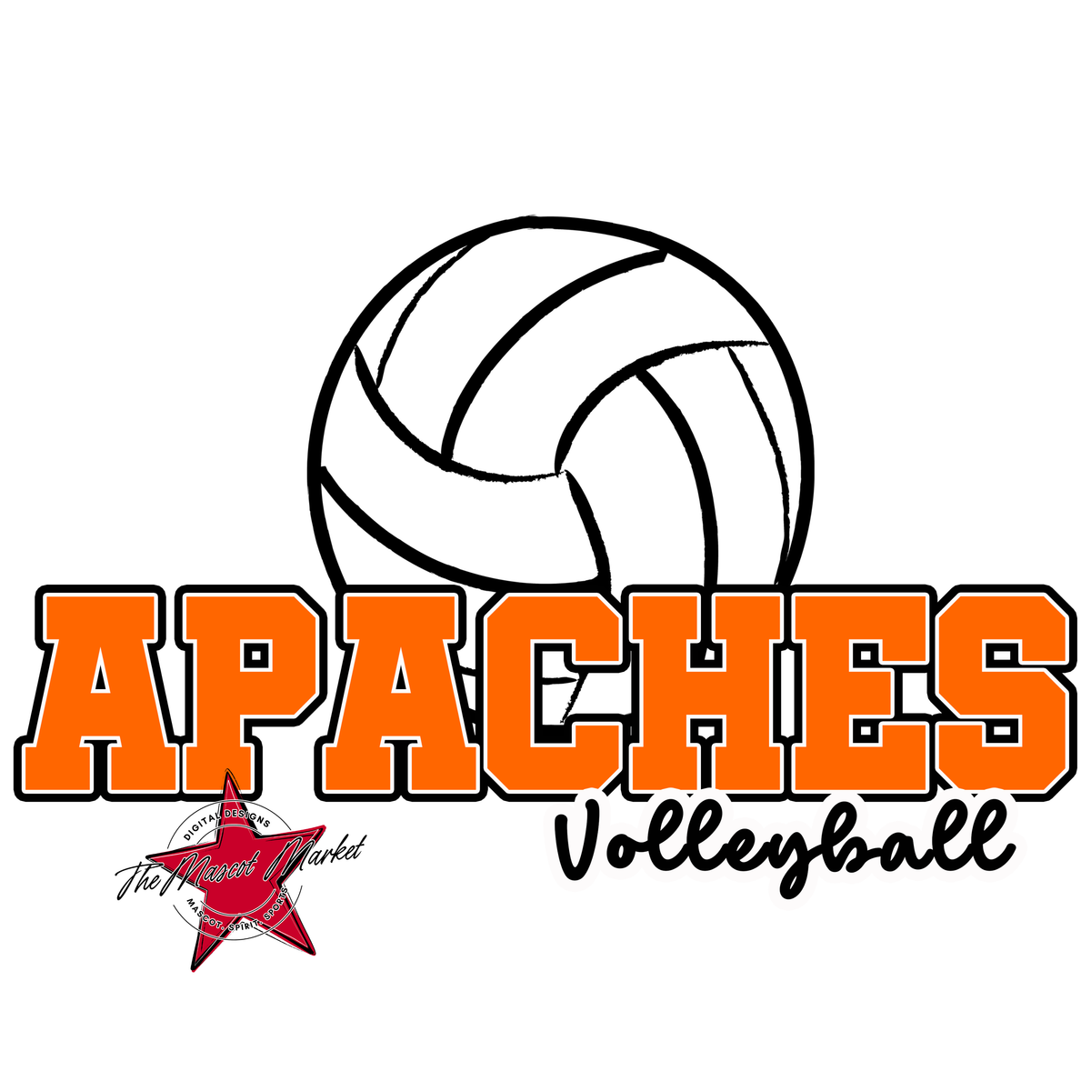 Apaches Varsity Volleyball-Orange
