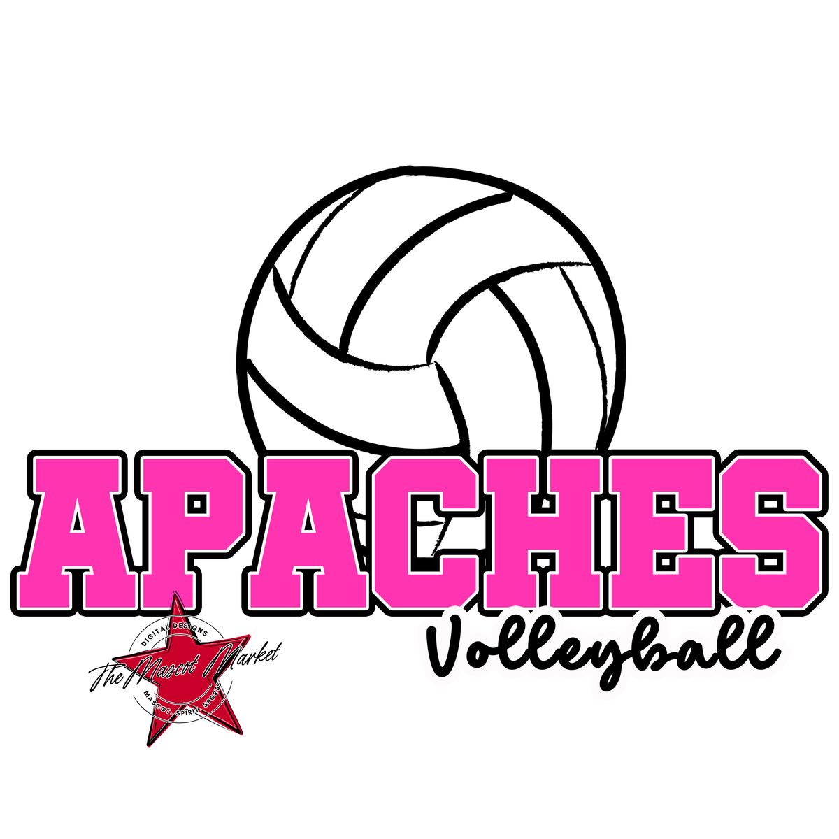 Apaches Varsity Volleyball-Pink