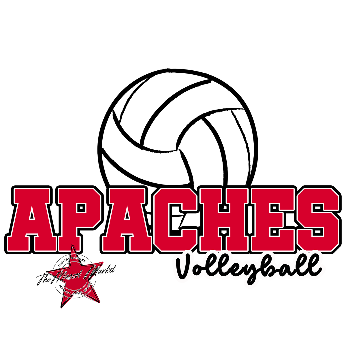 Apaches Varsity Volleyball-Red