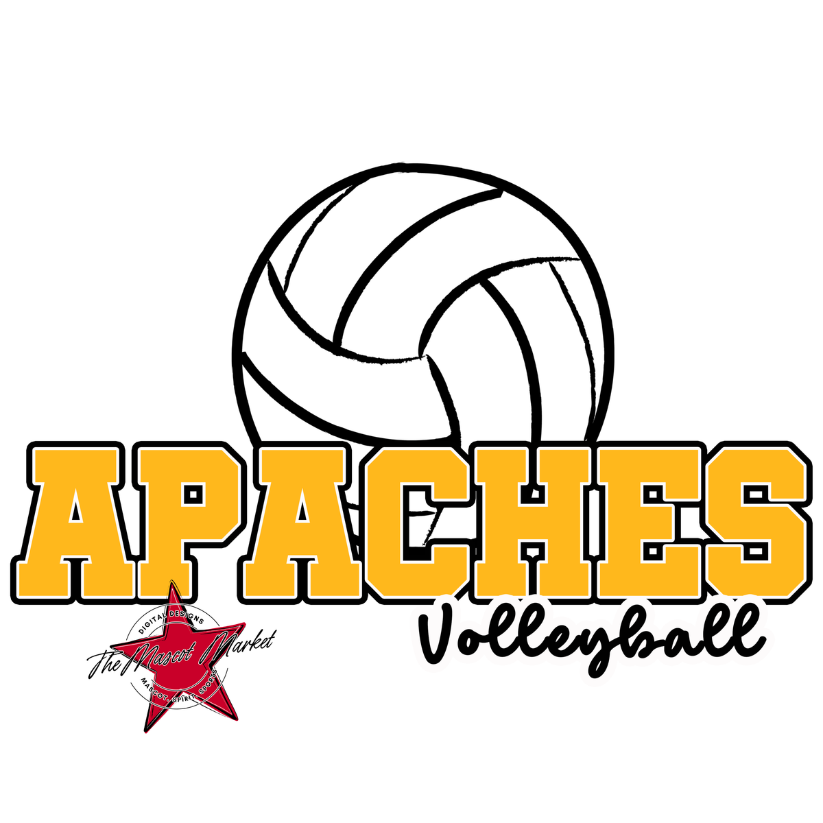 Apaches Varsity Volleyball-Yellow