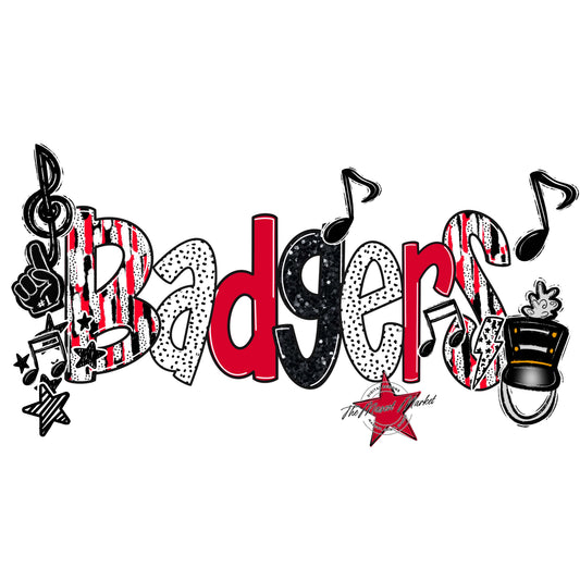 Badgers Band Scrape-Red