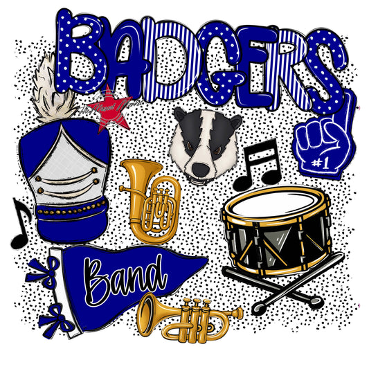 Badgers Band Spirit-Blue