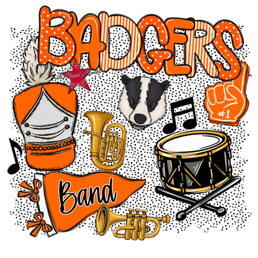 Badgers Band Spirit-Orange