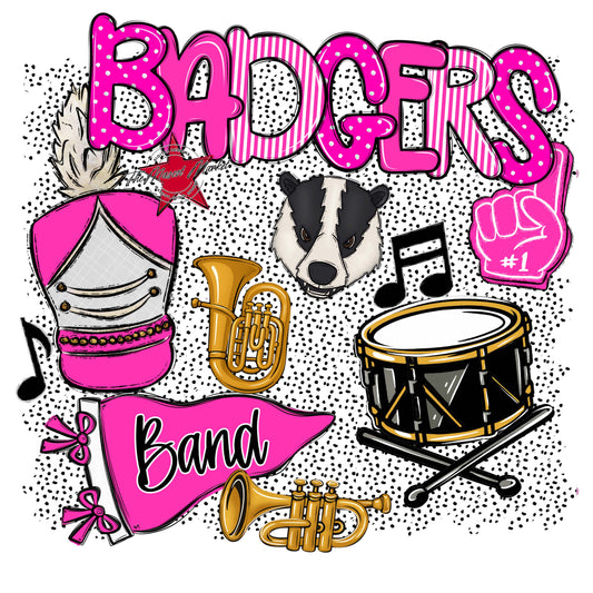 Badgers Band Spirit-Pink