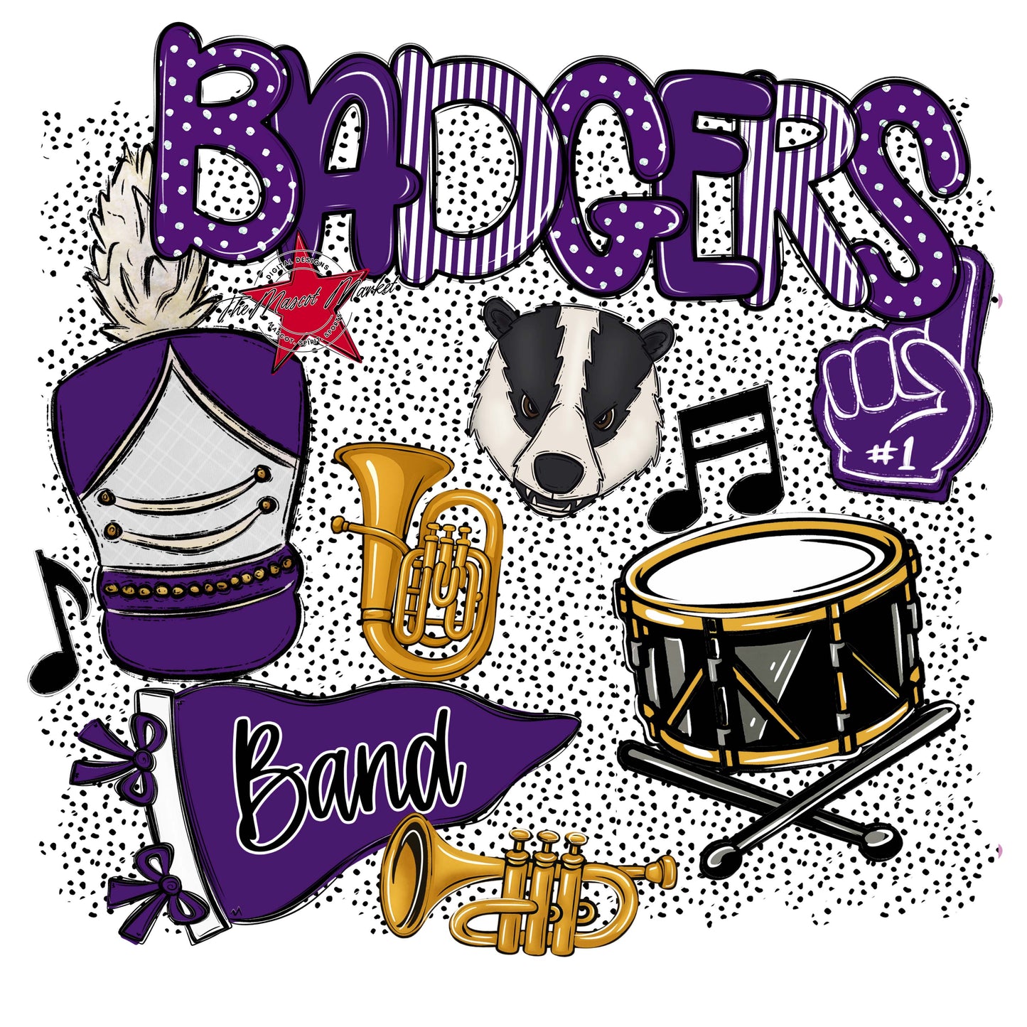 Badgers Band Spirit-Purple