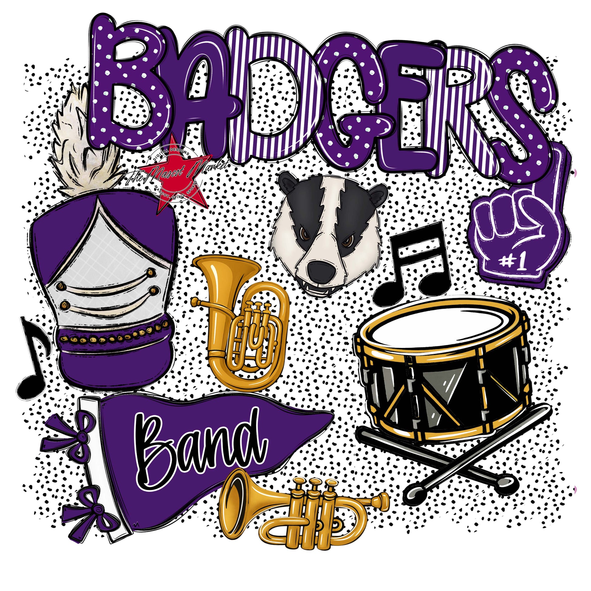 Badgers Band Spirit-Purple