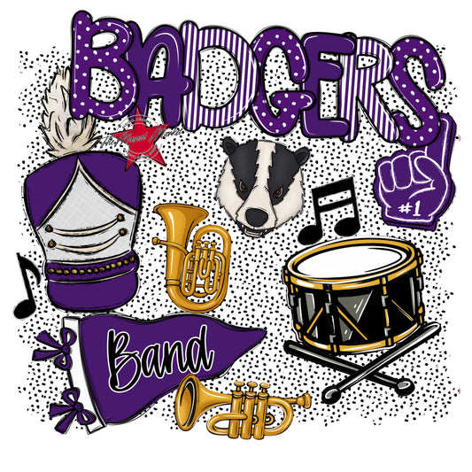 Badgers Band Spirit-Purple