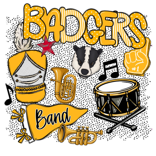 Badgers Band Spirit-Yellow