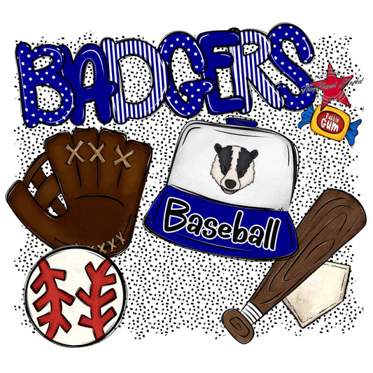 Badgers Baseball Spirit-Blue