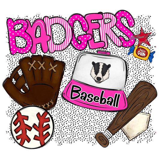 Badgers Baseball Spirit-Pink