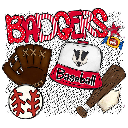 Badgers Baseball Spirit-Red