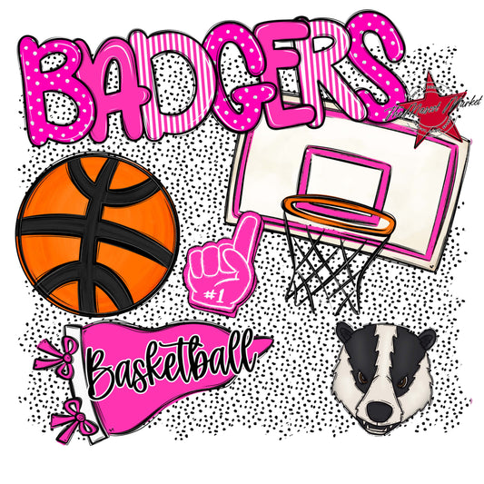Badgers Basketball Spirit-Pink