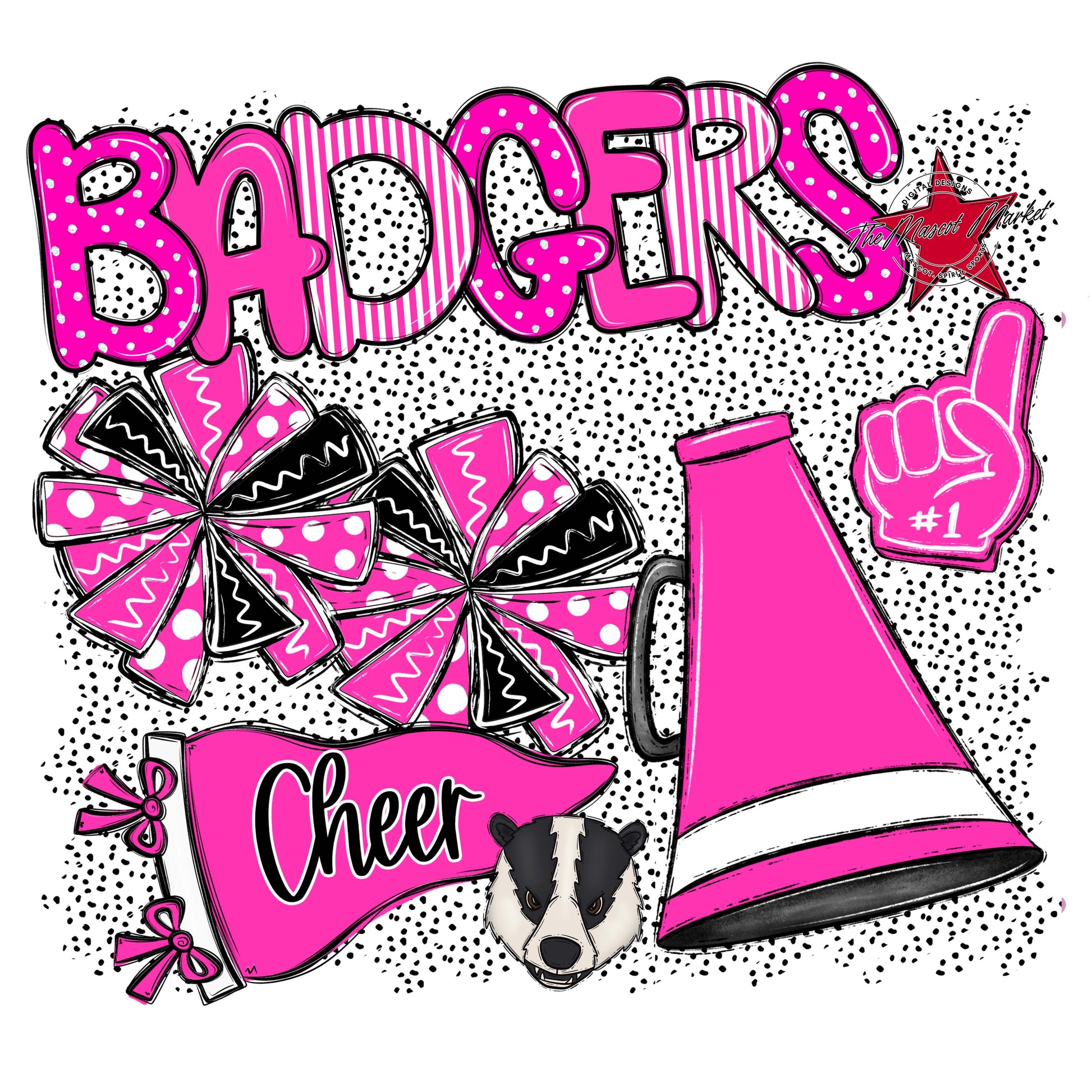 Badgers Cheer Spirit-Pink