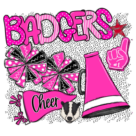 Badgers Cheer Spirit-Pink