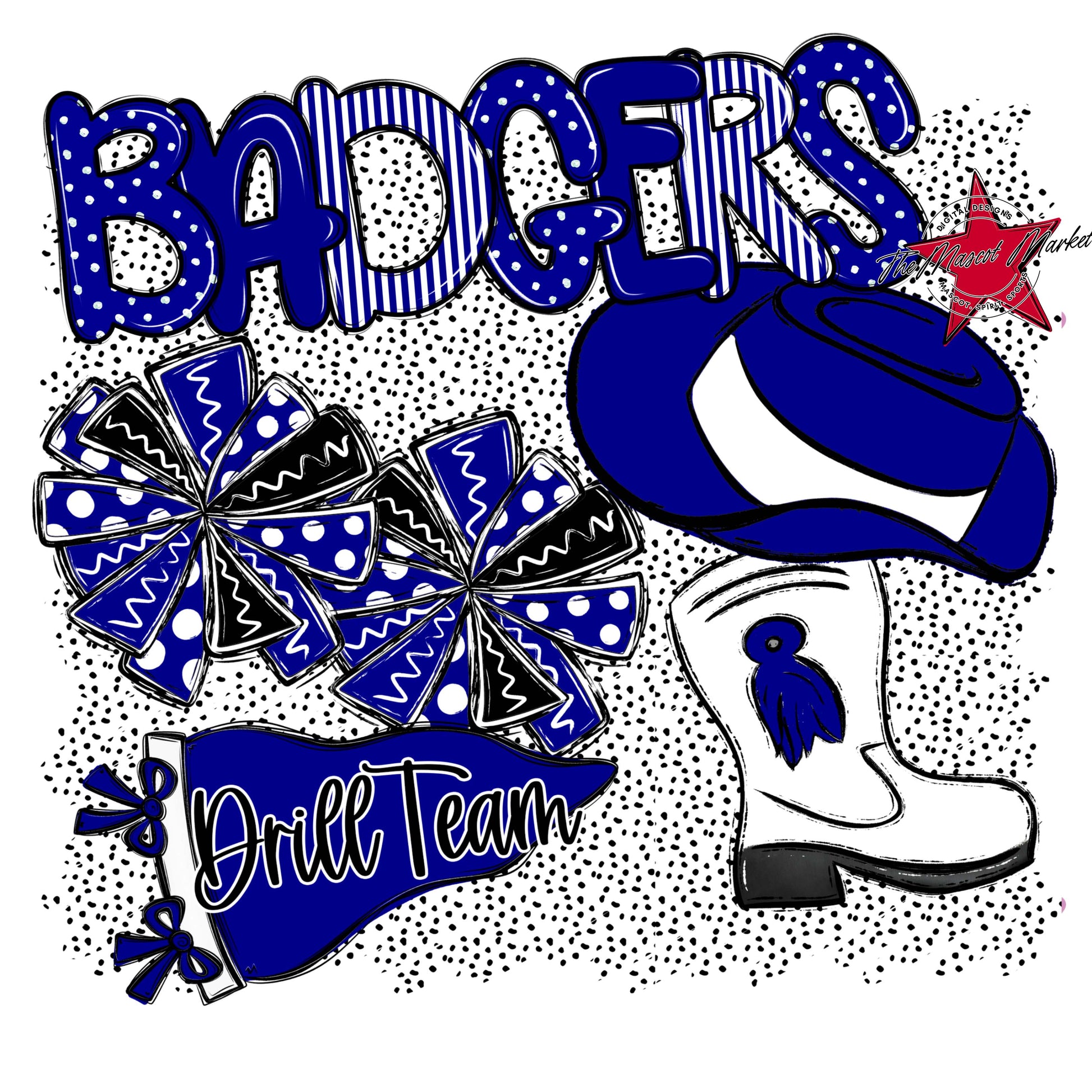 Badgers Drillteam Spirit-Blue