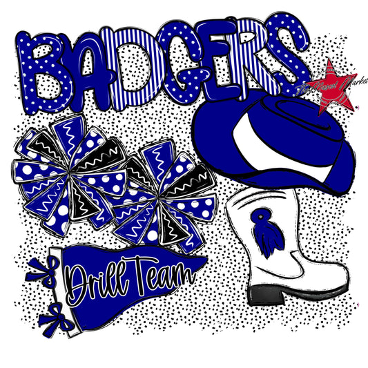 Badgers Drillteam Spirit-Blue