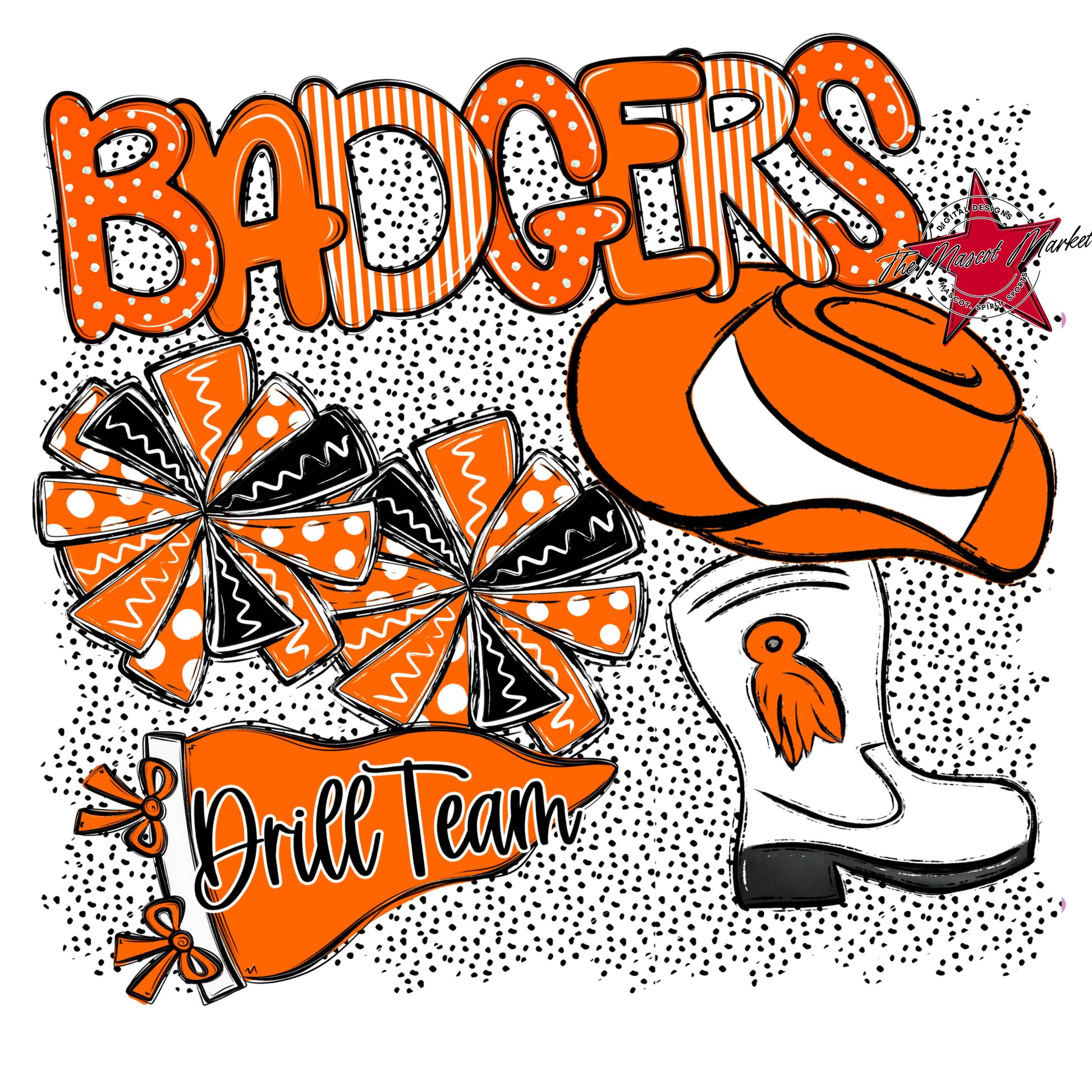 Badgers Drillteam Spirit-Orange