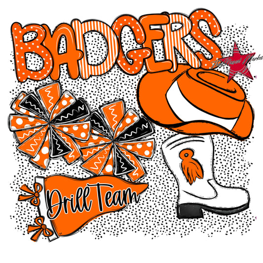 Badgers Drillteam Spirit-Orange