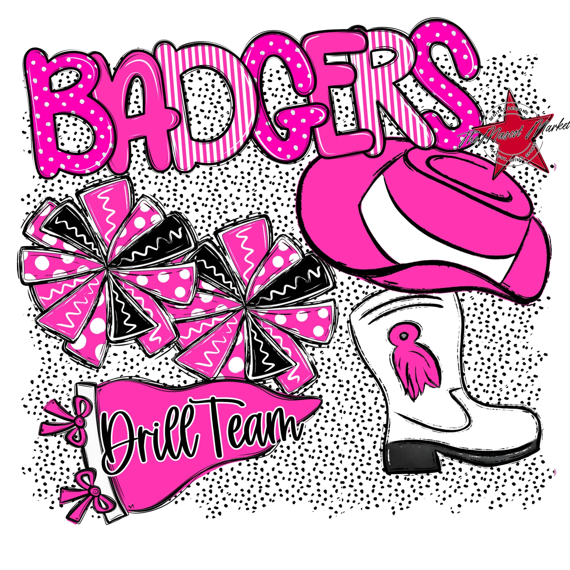 Badgers Drillteam Spirit-Pink