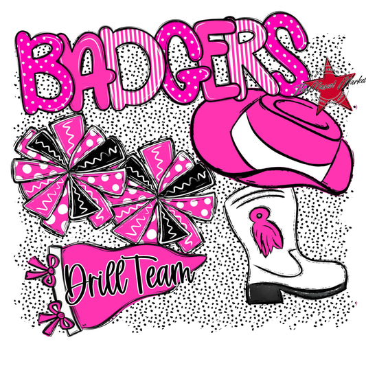 Badgers Drillteam Spirit-Pink