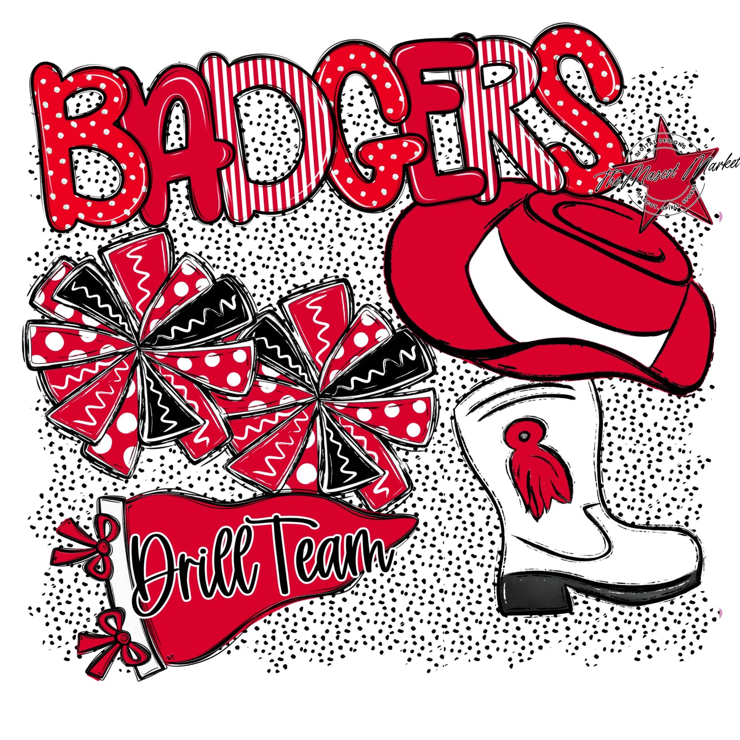 Badgers Drillteam Spirit-Red
