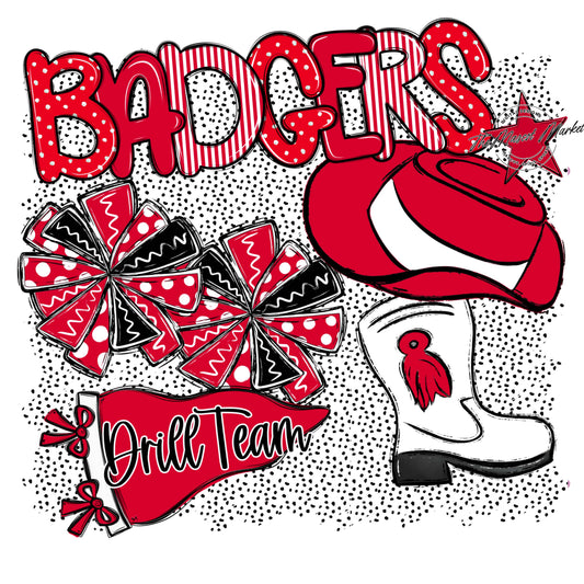 Badgers Drillteam Spirit-Red
